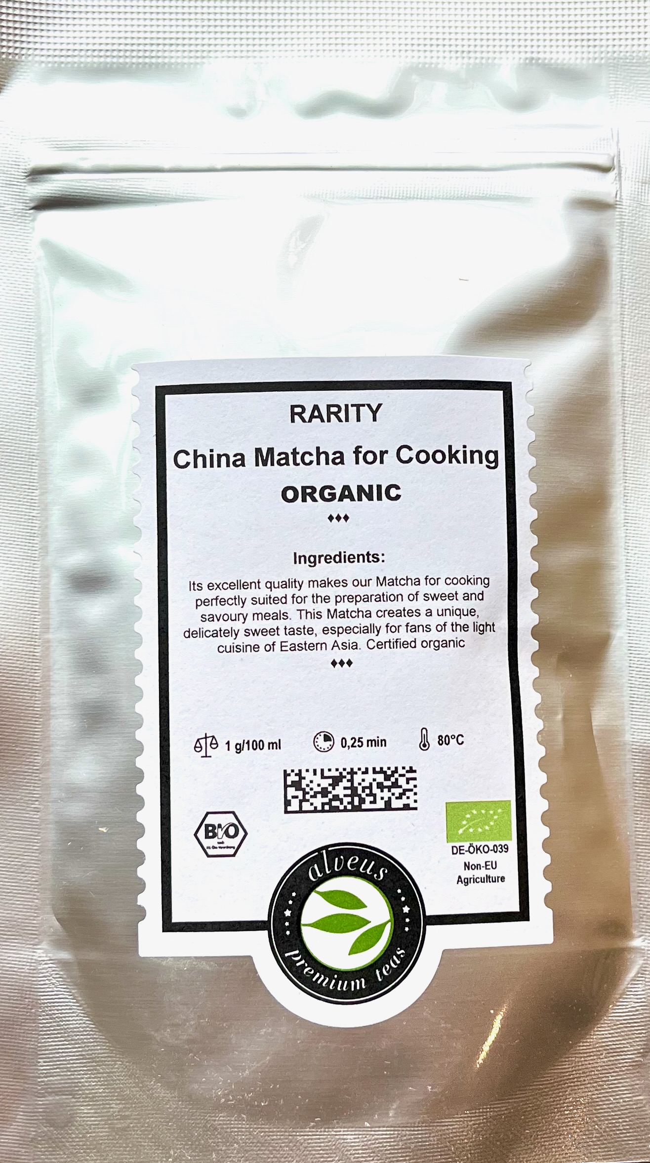 Matcha voor culinaire bereidingen, 30g (China) - Bio